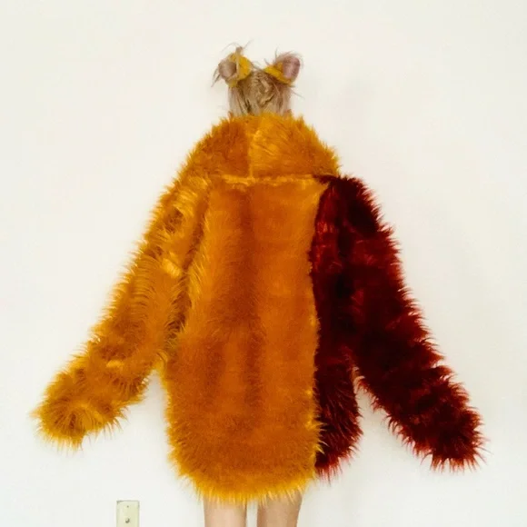 Groovy two-tone fur coat - Picture 8 of 9